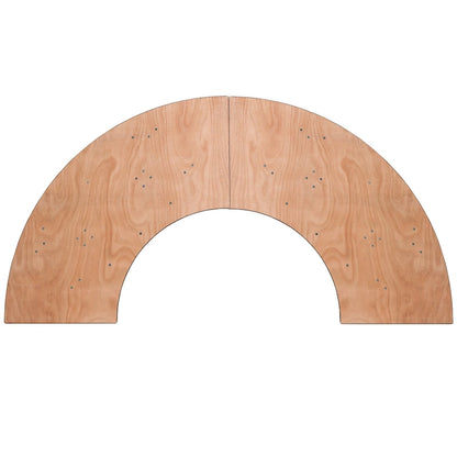 4-foot Serpentine Wood Folding Banquet Table - 24W x 48D x 30.25H - 24W x 48D x 30.25H