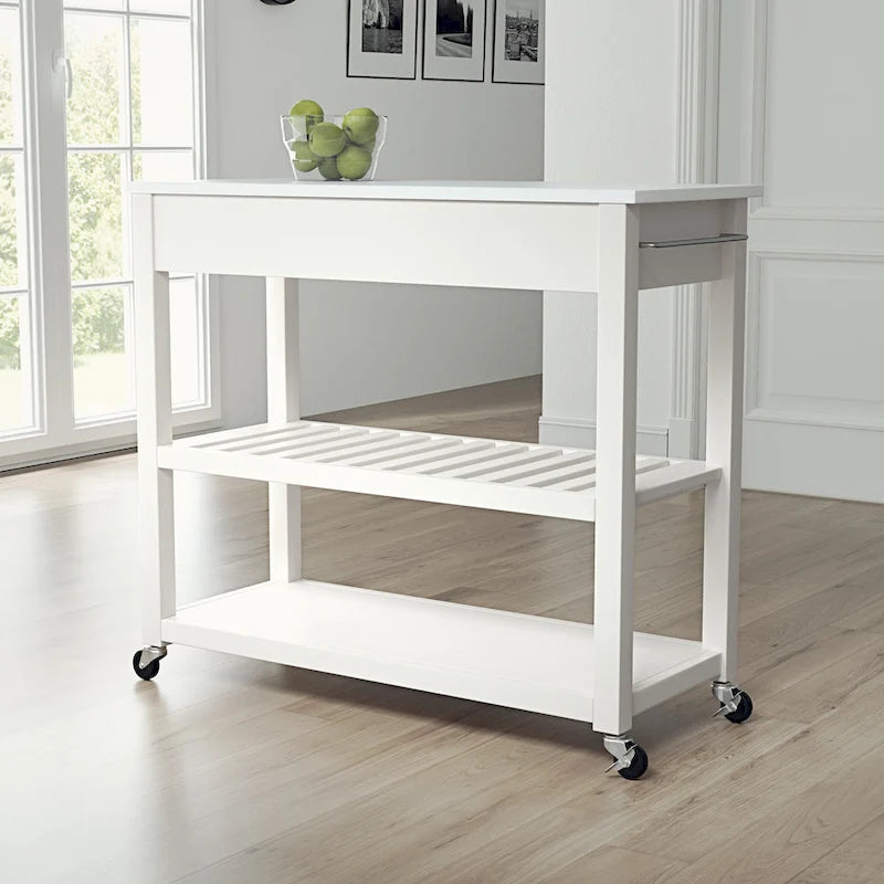 Crosley Full Size Granite Top Kitchen Prep Cart - 43W x 17D x 35H