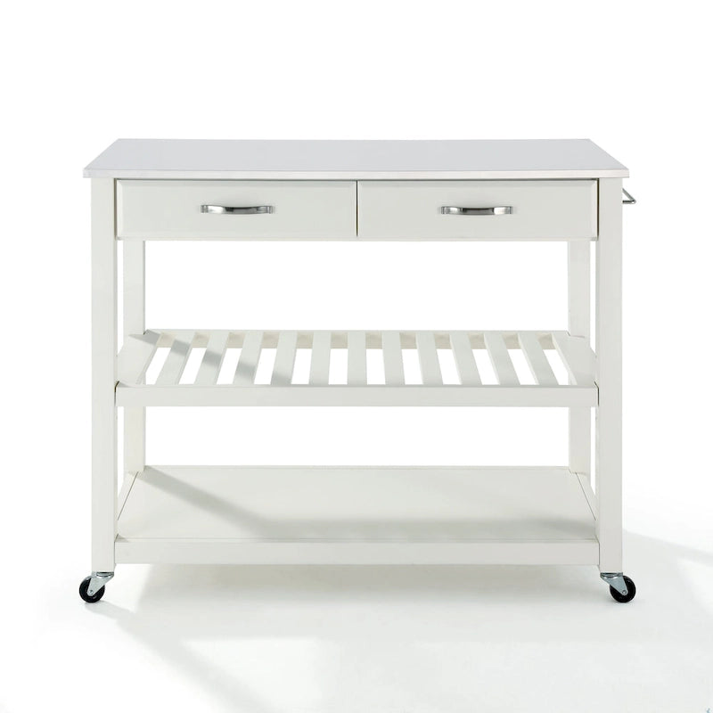 Crosley Full Size Granite Top Kitchen Prep Cart - 43W x 17D x 35H