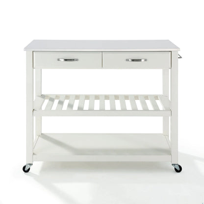 Crosley Full Size Granite Top Kitchen Prep Cart - 43W x 17D x 35H