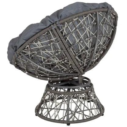 Papasan Swivel Patio Lounge Chair