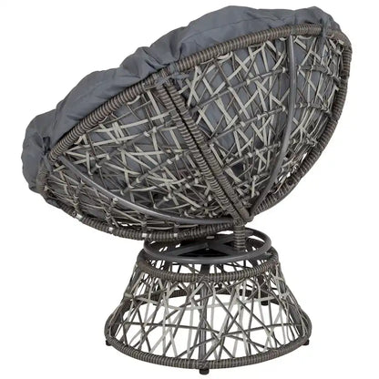Papasan Swivel Patio Lounge Chair
