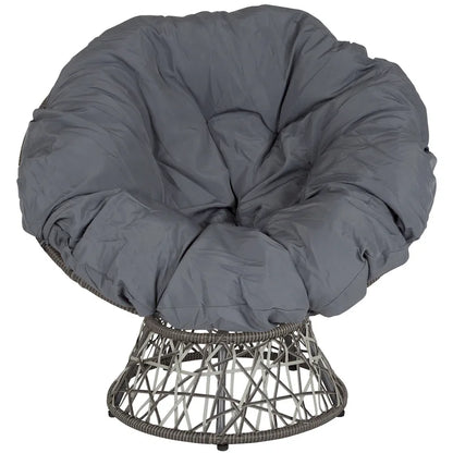 Papasan Swivel Patio Lounge Chair