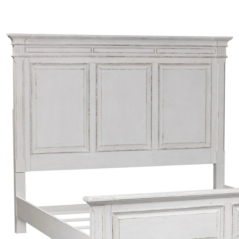 The Gray Barn Abbey Park Weathered Brown & Antique White King Panel Headboard