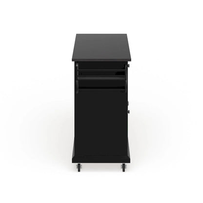 Crosley Black Wood Kitchen Cart/ Island with Solid Black Granite Top - 18d x 51.5w x 36h