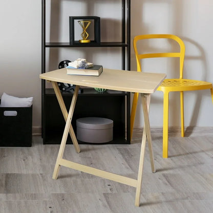 Copper Grove Goosefoot Folding TV Tray Table with Solid Hardwood