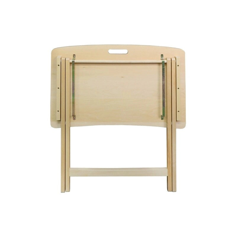 Copper Grove Goosefoot Folding TV Tray Table with Solid Hardwood