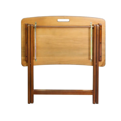 Copper Grove Goosefoot Folding TV Tray Table with Solid Hardwood