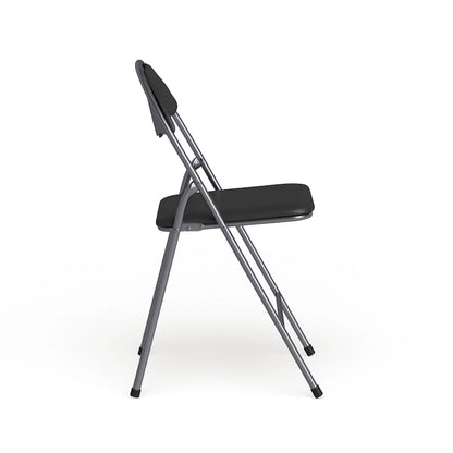 2 Pack 300 lb. Capacity Vinyl Metal Folding Chair with Carrying Handle