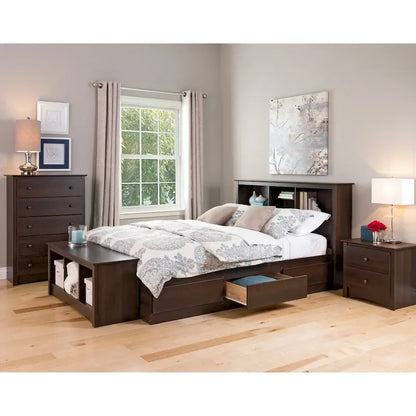 Copper Grove Backus Espresso Full/Queen Bookcase Headboard