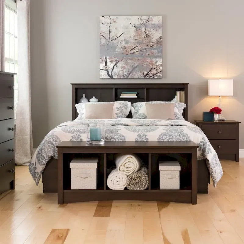 Copper Grove Backus Espresso Full/Queen Bookcase Headboard