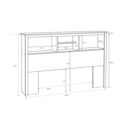 Copper Grove Backus Espresso Full/Queen Bookcase Headboard
