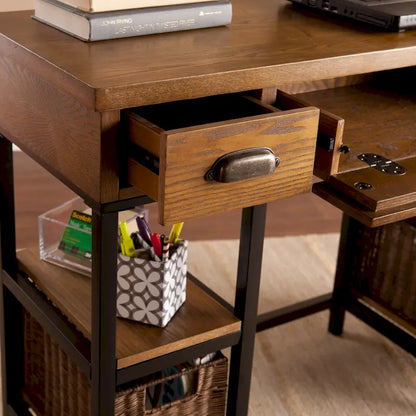 SEI Furniture Dandelion Industrial Wood Desk