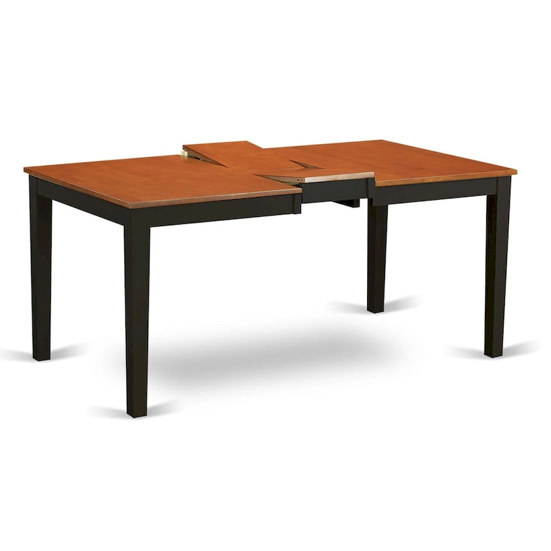 East West Furniture Kitchen Table Set Consist of a Rectangle Dining Table with Butterfly Leaf and Dining Chairs (Pieces Options)