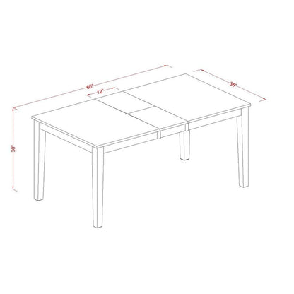 East West Furniture Kitchen Table Set Consist of a Rectangle Dining Table with Butterfly Leaf and Dining Chairs (Pieces Options)