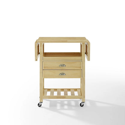 Crosley Bristol Double Drop Leaf Kitchen Cart Natural - 15.13d x 45w x 35.25h