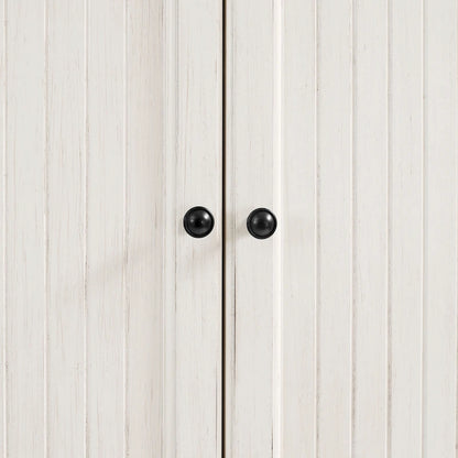 Crosley Seaside Distressed White Kitchen Pantry