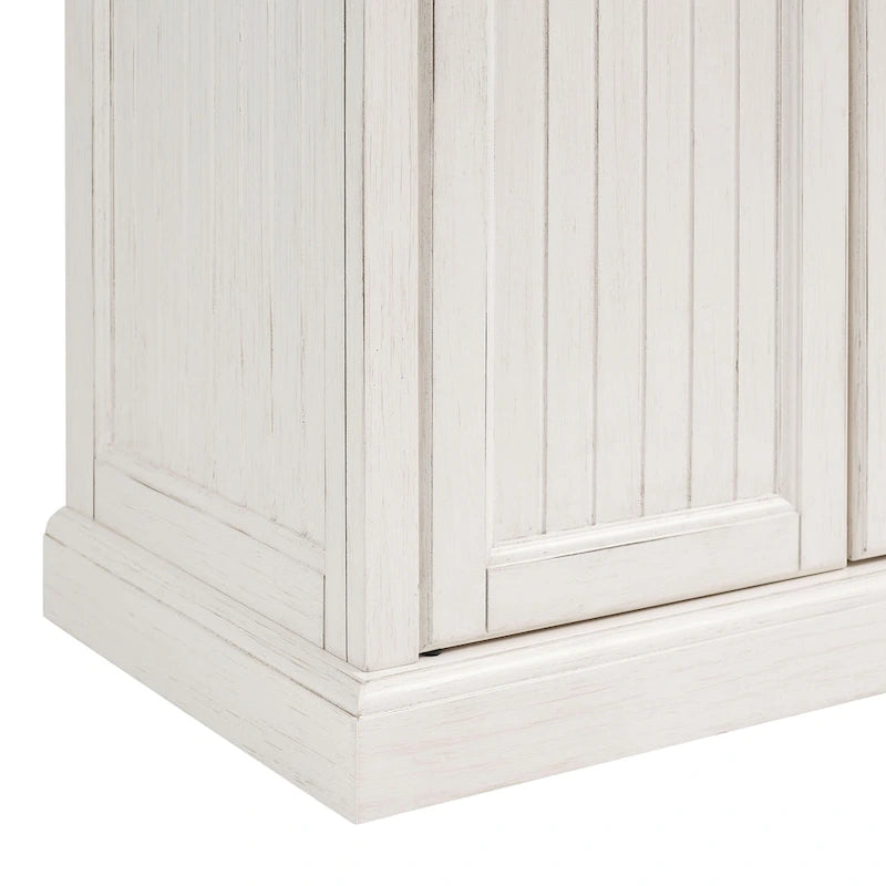 Crosley Seaside Distressed White Kitchen Pantry