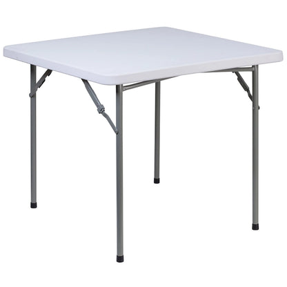 2.81-Foot Square Plastic Folding Table - Card Table/Game Table