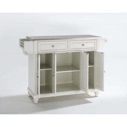 Crosley Cambridge Stainless Steel Top Full Size Kitchen Island/Cart - 18d x 51.5w x 36h