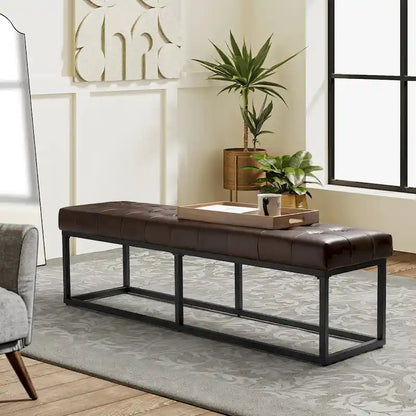Alicia Classic Genuine Leather Durable Easy Suitable Bedroom Bench by HULALA HOME