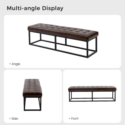 Alicia Classic Genuine Leather Durable Easy Suitable Bedroom Bench by HULALA HOME