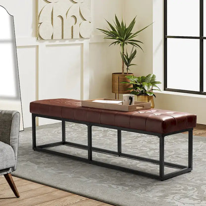 Alicia Classic Genuine Leather Durable Easy Suitable Bedroom Bench by HULALA HOME