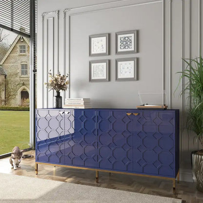 Clihome Storage High Gloss Entertainment Centers TV Stand, Sideboard