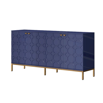 Clihome Storage High Gloss Entertainment Centers TV Stand, Sideboard
