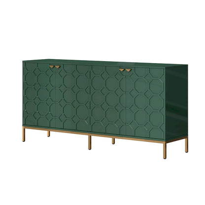 Clihome Storage High Gloss Entertainment Centers TV Stand, Sideboard