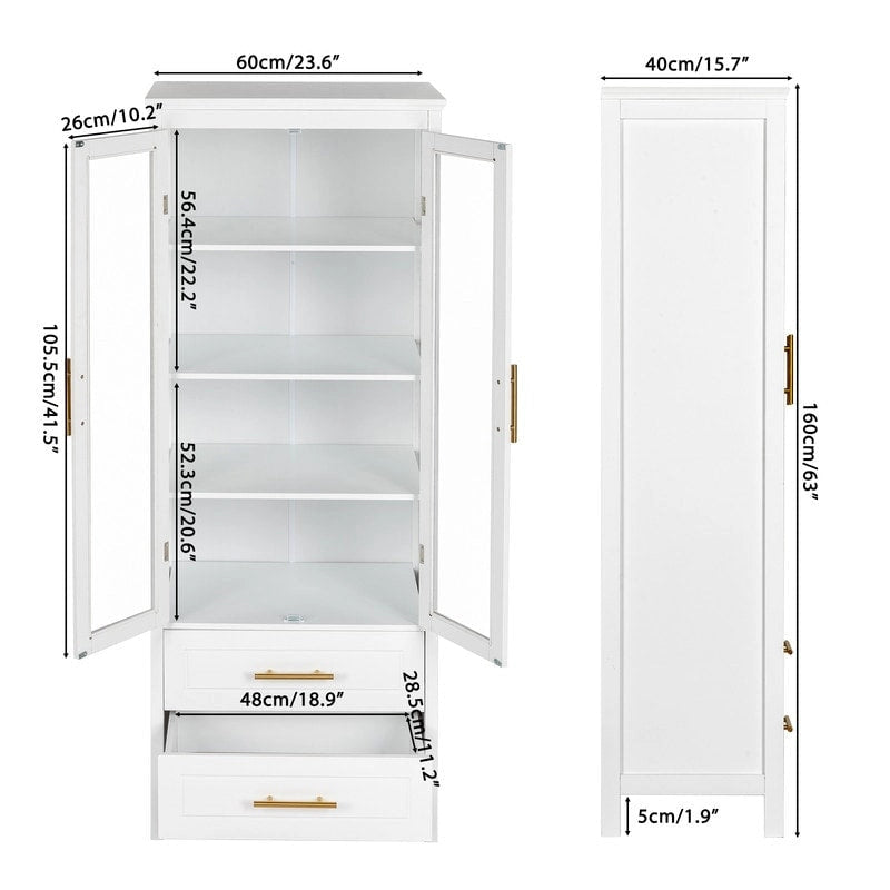 White MDF Bathroom Cabinet