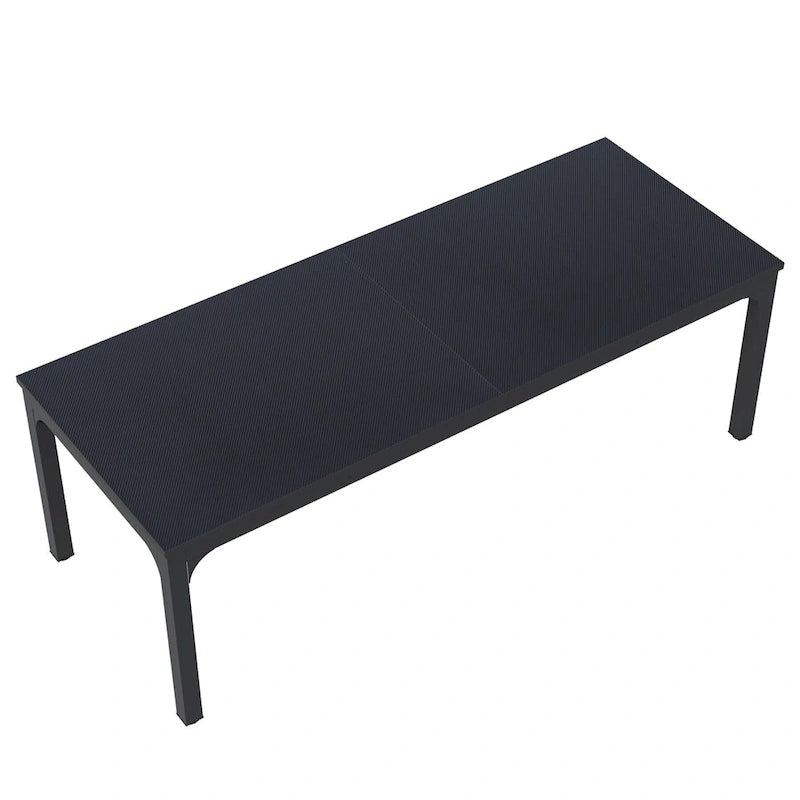 78.74 Inches Industrial Rectangular Dining Table with Heavy-Duty Metal Legs (Only Table)