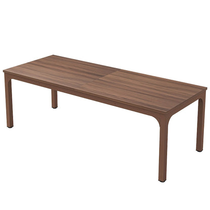 78.74 Inches Industrial Rectangular Dining Table with Heavy-Duty Metal Legs (Only Table)