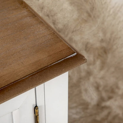 HOMCOM Console Table with Drawers, Vintage Entryway Table with 2 Drawers, Cabinets and Bottom Shelf, White
