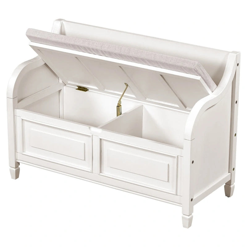Merax 42 Rustic Style Solid wood Entryway Multifunctional Storage Bench