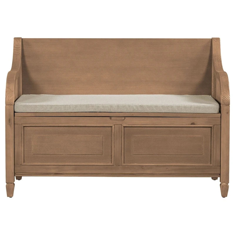 Merax 42 Rustic Style Solid wood Entryway Multifunctional Storage Bench