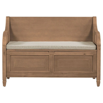 Merax 42 Rustic Style Solid wood Entryway Multifunctional Storage Bench