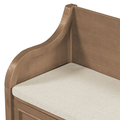 Merax 42 Rustic Style Solid wood Entryway Multifunctional Storage Bench