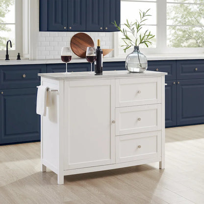 Crosley Soren Stainless Steel Top Kitchen Island/Cart - 18.13d x 42.13w x 37.5h