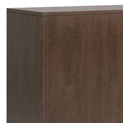 WYNDENHALL Pearson SOLID HARDWOOD 60 inch Wide Mid Century Design Sideboard Buffet in Walnut Brown - 17 d x 60 w x 30 h