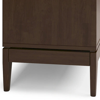 WYNDENHALL Pearson SOLID HARDWOOD 60 inch Wide Mid Century Design Sideboard Buffet in Walnut Brown - 17 d x 60 w x 30 h