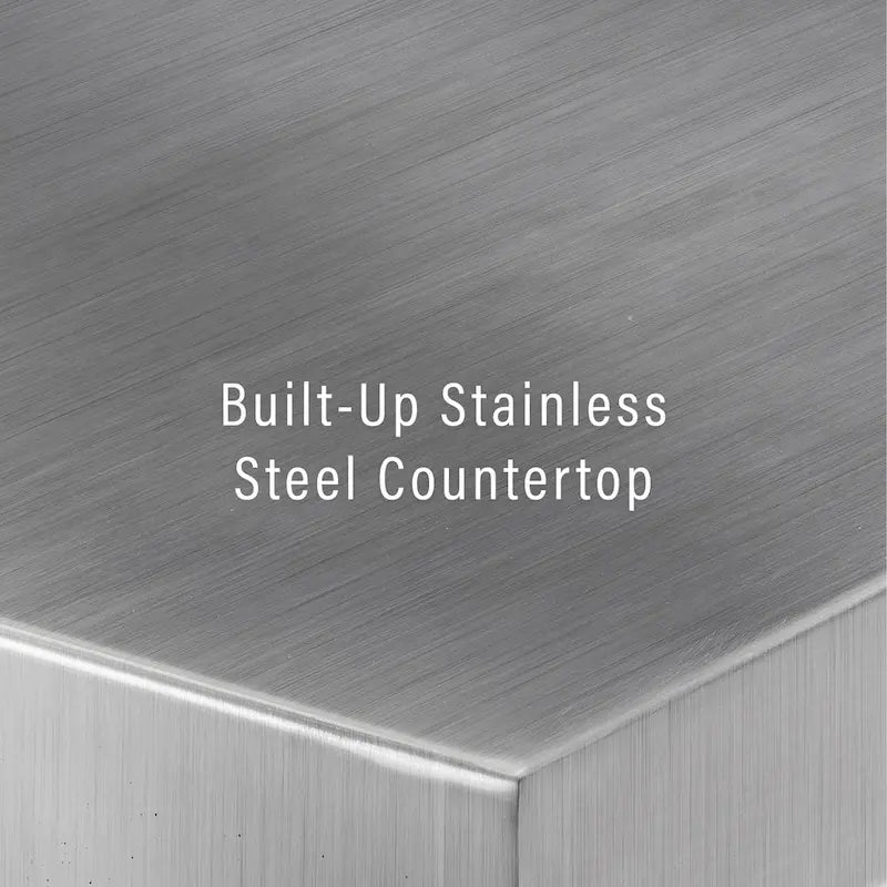 Crosley Silvia Stainless Steel Top Kitchen Island W/X-Back Stools - 57d x 46w x 41h