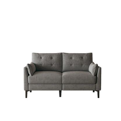 57.5  cotton-linen light grey double sofa Metal feet Plastic feet Thick cushion with two armrests