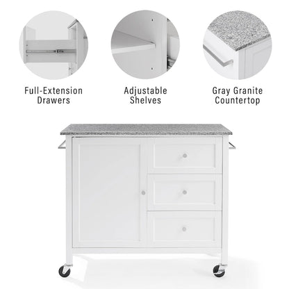 Crosley Soren Granite Top Kitchen Island/Cart - 18.13d x 42.13w x 37.5h