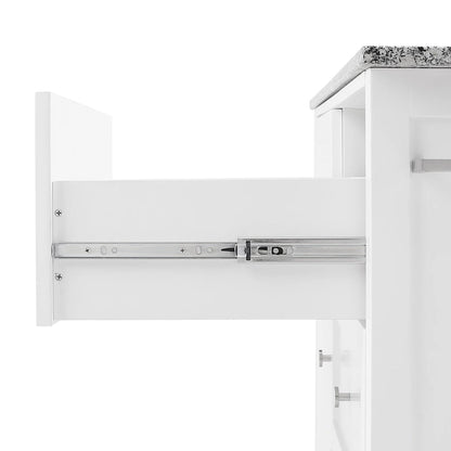 Crosley Soren Granite Top Kitchen Island/Cart - 18.13d x 42.13w x 37.5h