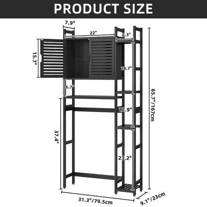 Moasis Bamboo Over-The-Toilet Cabinet with Shelf for Bathroom Storage