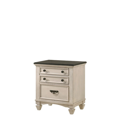 Roseanne 6 Piece Cream Brown Panel Bedroom Set