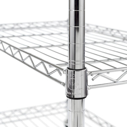 Seville Classics Stainless-Steel Utility Cart NSF, 30 W x 20 D x 36 H - N/A