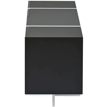 Modern Rectangle TV Stand for TVs Up to 80  with High Gloss UV Surface