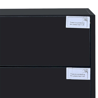 Modern Rectangle TV Stand for TVs Up to 80  with High Gloss UV Surface